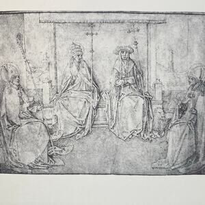 Valentijn van Orley, Four Church Fathers, Drawing, Print, Art, ~ 240623-WH 595